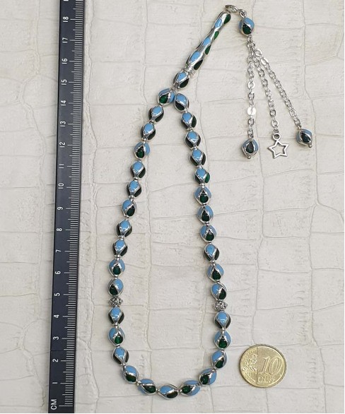 Κομπολόι από Ασήμι και Τεχνητή Ρητίνη KOM11418