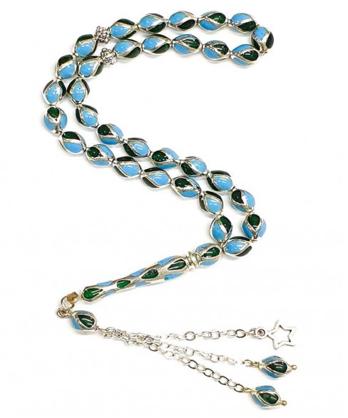 Κομπολόι από Ασήμι και Τεχνητή Ρητίνη KOM11418