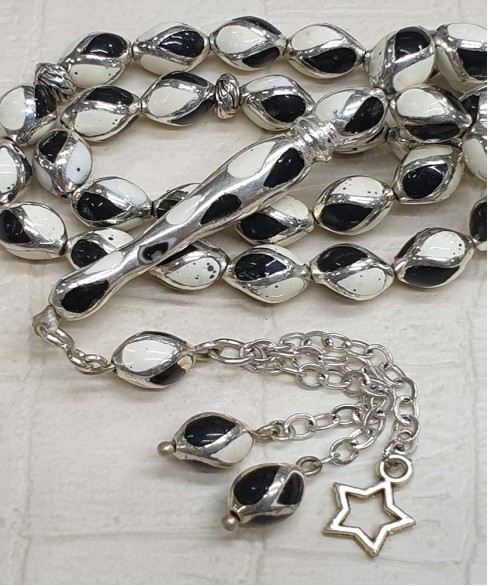 Κομπολόι από Ασήμι και Τεχνητή Ρητίνη KOM11419