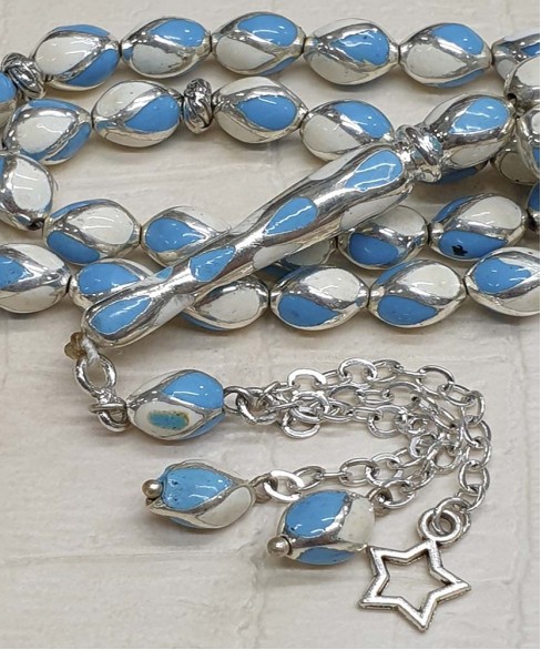 Κομπολόι από Ασήμι και Τεχνητή Ρητίνη KOM11420