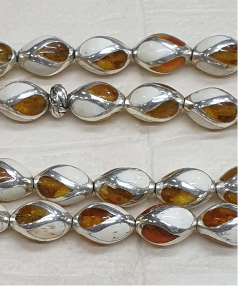 Κομπολόι από Ασήμι και Τεχνητή Ρητίνη KOM11421