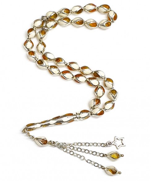 Κομπολόι από Ασήμι και Τεχνητή Ρητίνη KOM11421