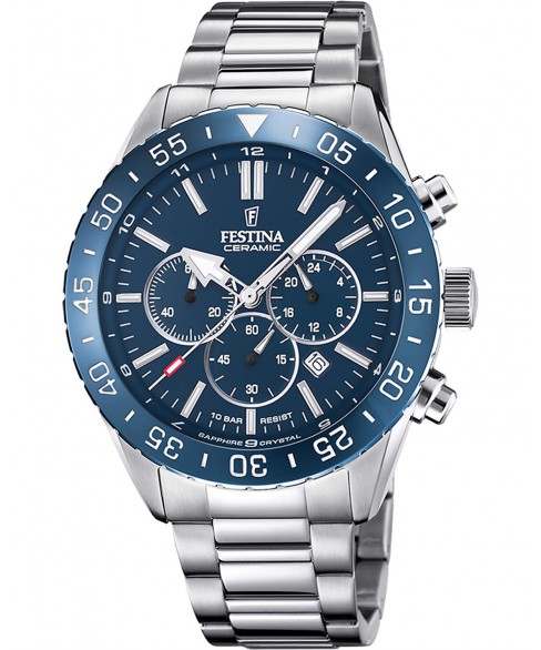 FESTINA Ceramic Chrono Silver Stainless Steel F20575/2