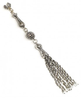 Φούντα επάργυρη κομπολογιού AKS10309