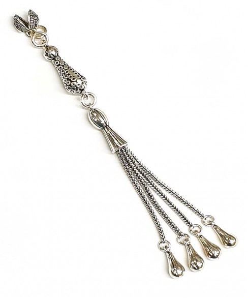 Φούντα επάργυρη κομπολογιού AKS10314