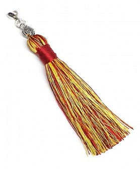 Χειροποίητη υφασμάτινη φούντα για κομπολόι AKS10278