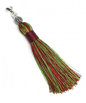 Χειροποίητη υφασμάτινη φούντα για κομπολόι AKS10279