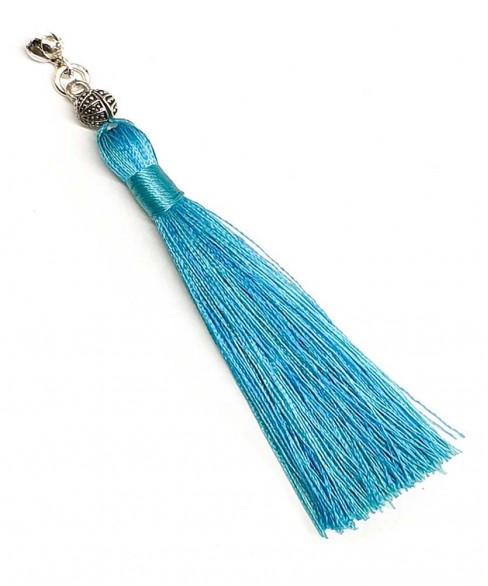 Χειροποίητη υφασμάτινη φούντα για κομπολόι AKS10281