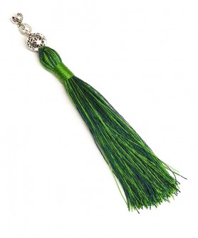 Χειροποίητη υφασμάτινη φούντα για κομπολόι AKS10282