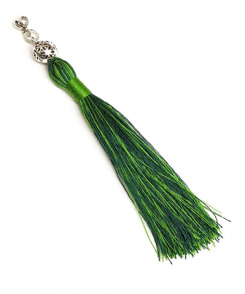 Χειροποίητη υφασμάτινη φούντα για κομπολόι AKS10282