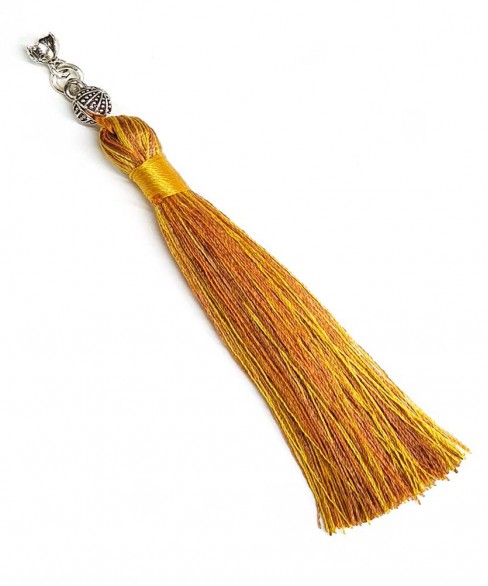 Χειροποίητη υφασμάτινη φούντα για κομπολόι AKS10283