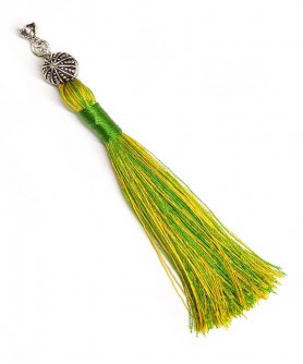 Χειροποίητη υφασμάτινη φούντα για κομπολόι AKS10284