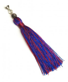 Χειροποίητη υφασμάτινη φούντα για κομπολόι AKS10287