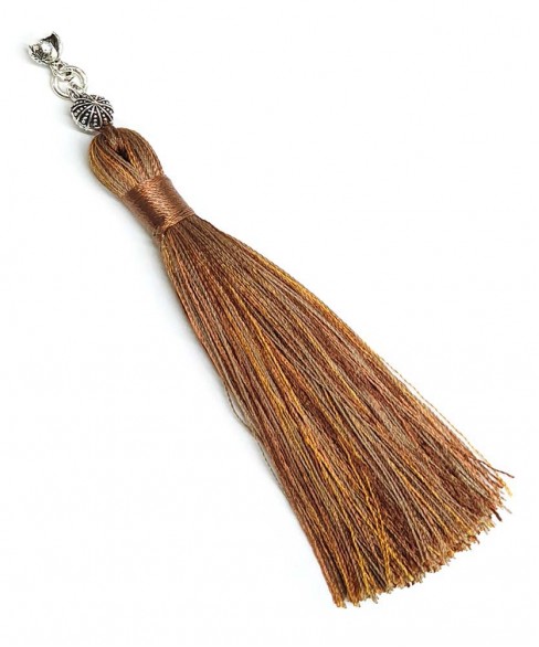 Χειροποίητη υφασμάτινη φούντα για κομπολόι AKS10289