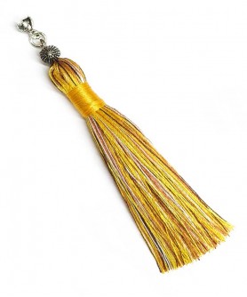 Χειροποίητη υφασμάτινη φούντα για κομπολόι AKS10290