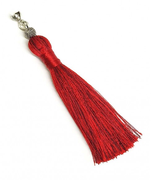 Χειροποίητη υφασμάτινη φούντα για κομπολόι AKS10291