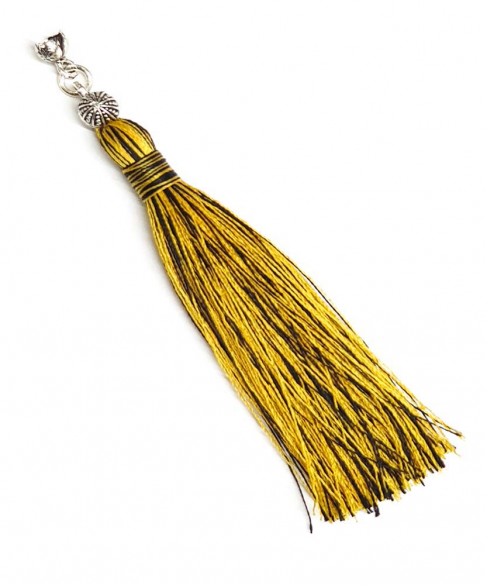 Χειροποίητη υφασμάτινη φούντα για κομπολόι AKS10292