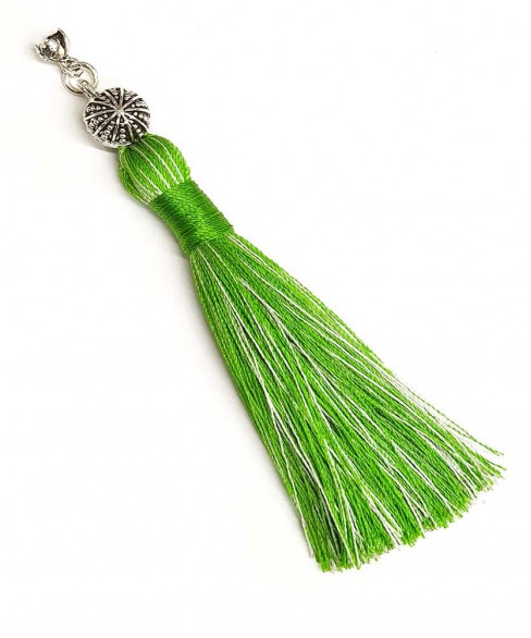 Χειροποίητη υφασμάτινη φούντα για κομπολόι AKS10293