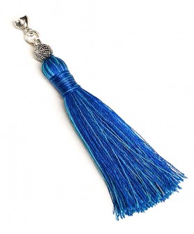 Χειροποίητη υφασμάτινη φούντα για κομπολόι AKS10294