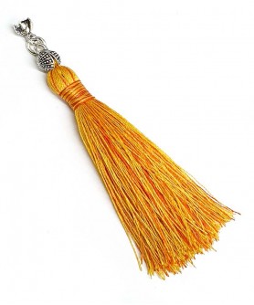 Χειροποίητη υφασμάτινη φούντα για κομπολόι AKS10295