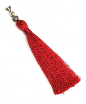 Χειροποίητη υφασμάτινη φούντα για κομπολόι AKS10296