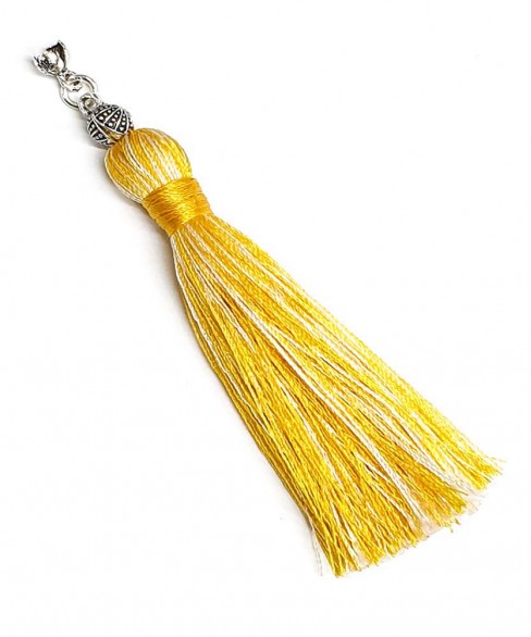 Χειροποίητη υφασμάτινη φούντα για κομπολόι AKS10299