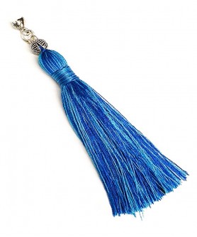 Χειροποίητη υφασμάτινη φούντα για κομπολόι AKS10300