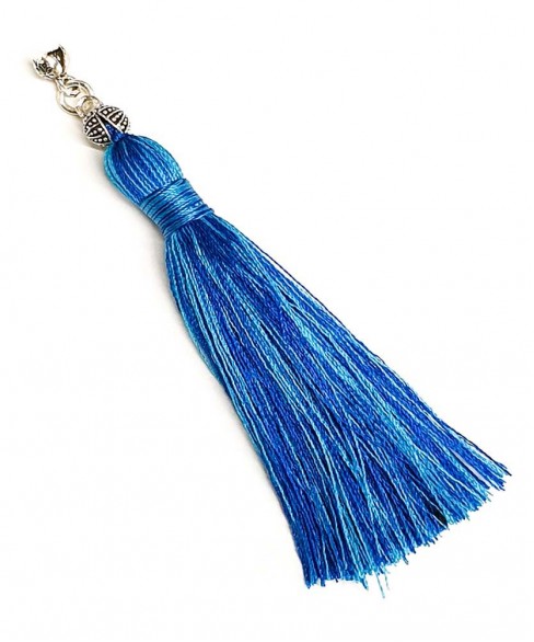 Χειροποίητη υφασμάτινη φούντα για κομπολόι AKS10300