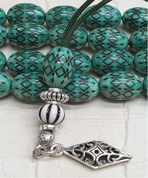 Κομπολόι από Μαστίχα με Πυρογραφία KOM11085