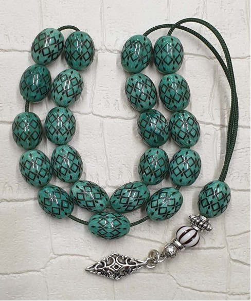 Κομπολόι από Μαστίχα με Πυρογραφία KOM11085