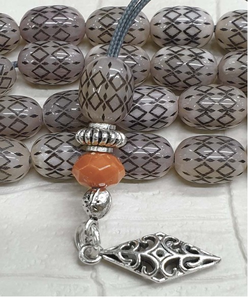 Κομπολόι από Μαστίχα με Πυρογραφία KOM11088