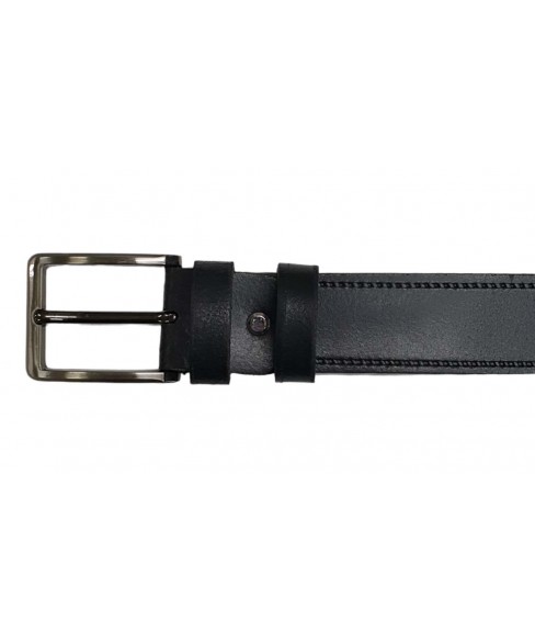 Δερμάτινη Ανδρική Ζώνη KOUROS Εργατική NS1009 BLACK