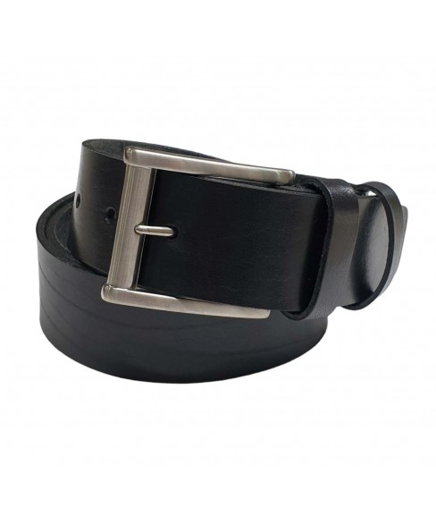 Δερμάτινη Ανδρική Ζώνη KOUROS NS1001 BLACK