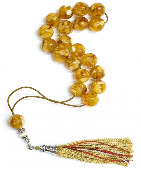 Κομπολόι από Κεχριμπάρι Μωσαϊκό KOM11021