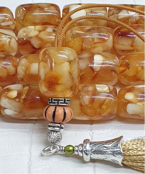 Κομπολόι από Κεχριμπάρι Μωσαϊκό KOM11020