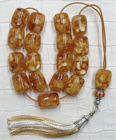 Κομπολόι από Κεχριμπάρι Μωσαϊκό KOM11020