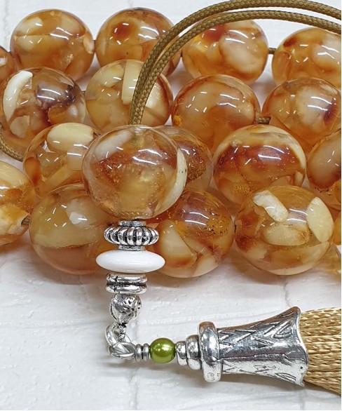 Κομπολόι από Κεχριμπάρι Μωσαϊκό KOM11021