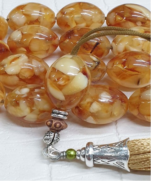 Κομπολόι από Κεχριμπάρι Μωσαϊκό KOM11022