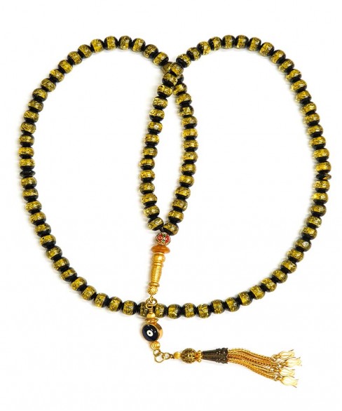 Τεσπίχ (Μουσουλμανικό Προσευχητάρι) από τεχνιτή ρυτίνη με 99 χάντρες TES10038