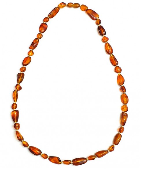 Χειροποίητο γυναικείο κολιέ από ορυκτό κεχριμπάρι KOL10013