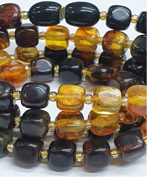 Χειροποίητο γυναικείο κολιέ από ορυκτό κεχριμπάρι KOL10014