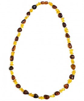 Χειροποίητο γυναικείο κολιέ από ορυκτό κεχριμπάρι KOL10018