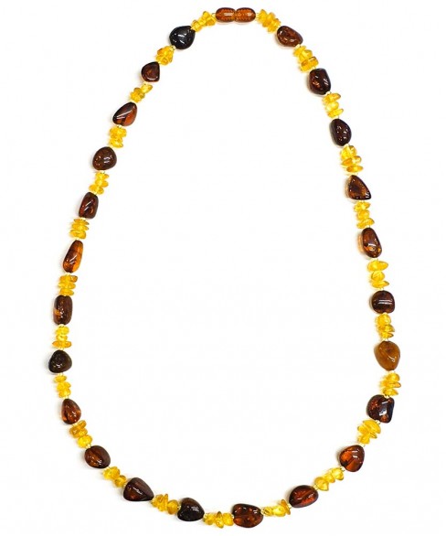 Χειροποίητο γυναικείο κολιέ από ορυκτό κεχριμπάρι KOL10018