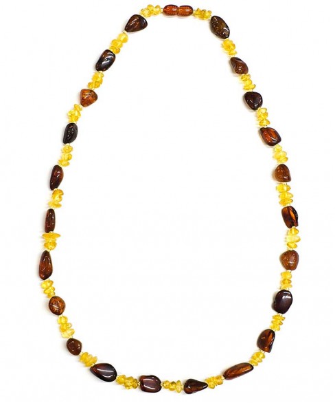 Χειροποίητο γυναικείο κολιέ από ορυκτό κεχριμπάρι KOL10015