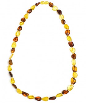 Χειροποίητο γυναικείο κολιέ από ορυκτό κεχριμπάρι KOL10017