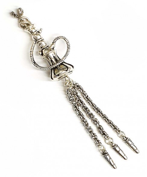Silver plated tassel AKS10250
