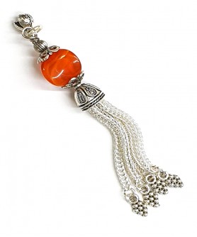 Φούντα επάργυρη κομπολογιού AKS10023