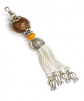 Φούντα επάργυρη κομπολογιού AKS10024