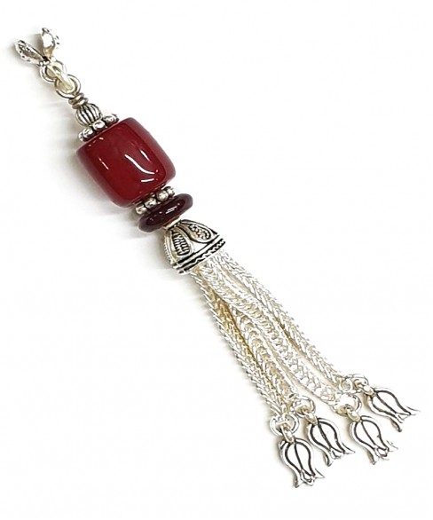 Φούντα επάργυρη κομπολογιού AKS10028