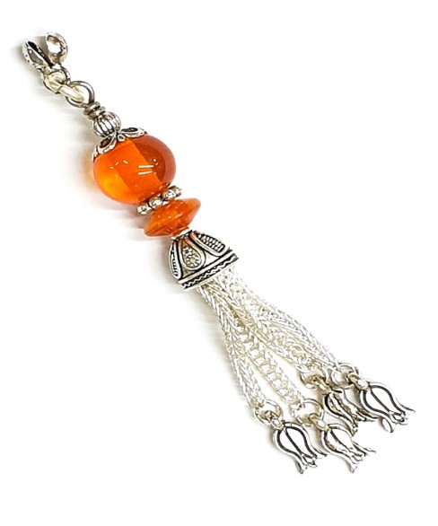 Φούντα επάργυρη κομπολογιού AKS10032